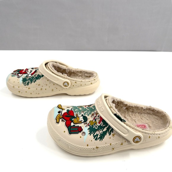 Crocs Disney Mickey Donald Christmas Holiday Cream Men 6 Women 8 2022 - Picture 10 of 13